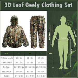 Setelan Ghillie Kamuflase Full Face Pria, Sarung Tangan Outdoor Bernapas, Masker untuk Berburu Kalkun, Halloween, Panah Ketapel untuk Hutan - Product Image 4