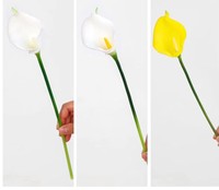 Vente en gros usine – Mini Calla artificielle effet naturel 37 cm en vrac pour bouquet de mariage, vase et décoration florale