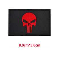 Punisher Drapeau Américain Broderie Tactique Crochet et Boucle Punisher Patches
