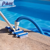 Brosse de nettoyage pour parois de piscine en aluminium Pikes, manche long, accessoire d'entretien