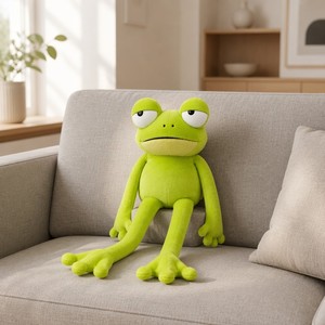 Peluche de Rana de Patas Largas con Ojos Dormilones, Divertido Animal de Peluche para Decoración de Escritorio de Oficina y Regalo Creativo para Compañeros de Trabajo - Product Image 1