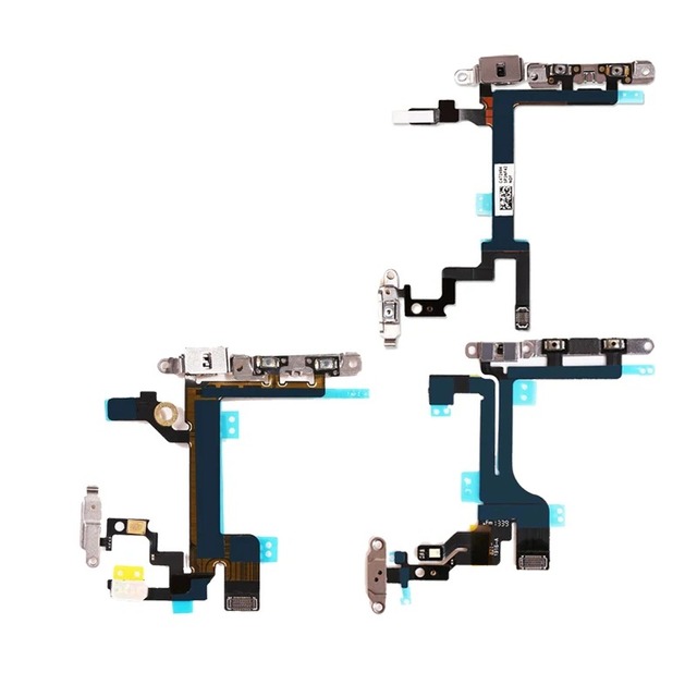 New Power Button on Off Flex Cable for iPhone 5S SE 2016 2020 Mute Volume Switch Connector Ribbon Parts