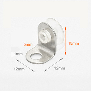 फर्नीचर हार्डवेयर जस्ता धारक भारी शुल्क धातु ब्रैकेट शेल्फ समर्थन 90 डिग्री पानी की कल लकड़ी फर्नीचर ग्लास क्लैंप करने के लिए फिटिंग - Product Image 6