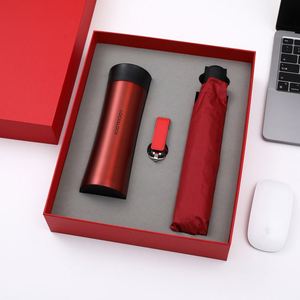 Personalized Lockable Thermos Umbrella USB Flash Drive Business Corporate Activity Company Graduation <b>Gift</b> Set in Elegant <b>Box</b> - Product Image 2