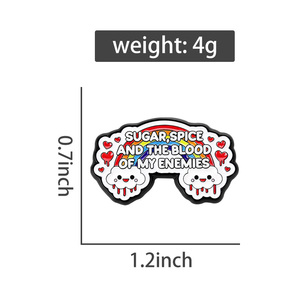Pin de Esmalte de Sugar Spice and the Blood of My <span class=keywords><strong>Enemies</strong></span>, Broche de Parodia de Corazón y Nube, Insignia para Mochila, Joyería, Regalo para Niños y Amigos - Product Image 6