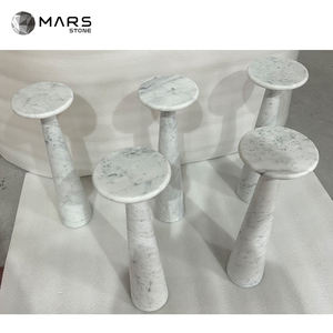 Nuevo hogar <span class=keywords><strong>Deco</strong></span> italiano Bianco Carrara mármol blanco mesa de centro personalizada mesa auxiliar redonda Natural - Product Image 1