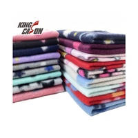 Kingcason, gran oferta, fábrica de China, resistente a las arrugas, doble cara, patrón de oso unicornio, tela polar para ropa y hogar
