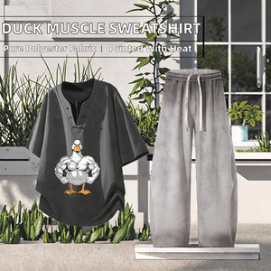 Sweat-shirts décontractés en maille à col rond pour femmes, motif canard musclé, avec logo frontal, pour l'automne - Échantillon disponible en 7 jours CYSE-2690192 - Product Image 2