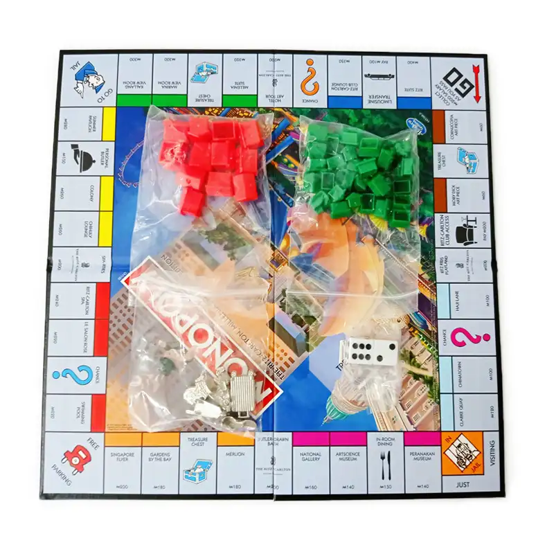 Kurulu kart oyunu üretim toptan özel doğrudan satış ahşap Pop It Monopoli baskı kurulu oyunu