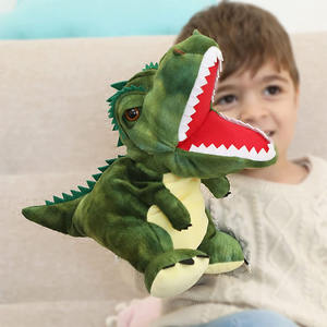 2025 expédition rapide éducatif tyrannosaure dinosaure marionnette à main <span class=keywords><strong>Dragon</strong></span> peluche jouet pour enfants PP coton maille sac couette - Product Image 4