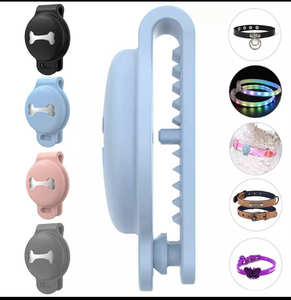 Airtag-<span class=keywords><strong>Collar</strong></span> protector de silicona para perros y gatos, funda bonita de seguimiento GPS, soporte de bucle para Airtag - Product Image 5