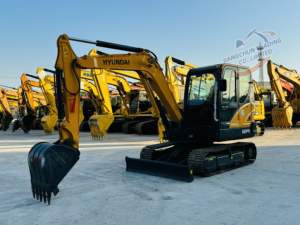 Mini-excavatrice Hyundai 60VS d'occasion de haute qualité, matériel de construction, terrassement, haute efficacité, excellent état, en stock - Product Image 6