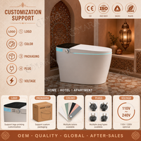 Design moderne, Céramique allongée, Télécommande intelligente incluse, Siège chauffant, Lavage féminin, Chasse d'eau par gravité, Siphon en S, Garantie 3 ans