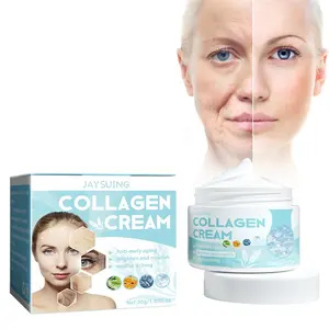 Jaysuing 30g collagène crème femme meilleur anti-âge crème pour le visage personnalisé hydratant éclaircissant démangeaisons apaisant crème pour le visage pour les femmes