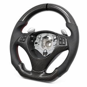 Volante Deportivo de Fibra de Carbono con Luces LED y Levas de Cambio para <span class=keywords><strong>BMW</strong></span> Serie E, Modelos E90, E60, E46, E92, M3, E39, X5, E70, X6, E71, Gran Oferta 2026 - Product Image 1