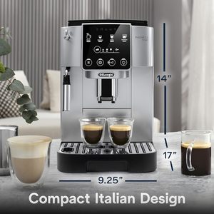 Cafetière DL-14 Magnifica Start avec moulin intégré en acier inoxydable, <span class=keywords><strong>pour</strong></span> une portion individuelle de 8 à 24 oz, <span class=keywords><strong>café</strong></span> chaud ou glacé <span class=keywords><strong>pour</strong></span> la maison - Product Image 5