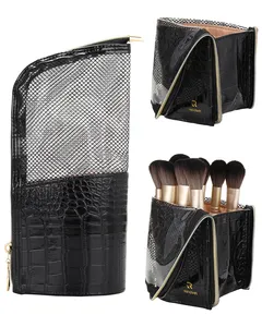 Étui pour pinceaux de maquillage Relavel Stand-up Makeup Cup Makeup Brush Holder Travel Professional Cosmetic Bag Artist Storage Bag
