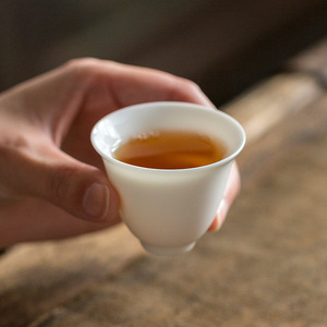 Dehua White Porcelain <b>Teacup</b> Ceramic Tasting Cup Heat Resistant For Kung Fu Tea Pu'er Tea Personal Single Cup - Product Image 1