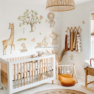 Dessin animé drôle lapin petit animal PVC stickers muraux salon chambre d'enfants papier peint décoratif auto-adhésif - Product Image 2