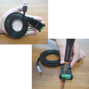 <b>USB</b> to RS485 Serial <b>Cable</b> with Green Terminal Block Connector Shielded PVC Jacket Standard <b>USB</b> <b>2.0</b> for Computer Use - Product Image 6