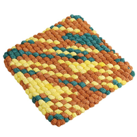 Fil à pompons de haute qualité 100% polyester, teint fantaisie, écologique, antibactérien, pour tricoter des couvertures à la main