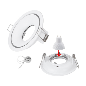 LED hai lớp trumpet <span class=keywords><strong>GU10</strong></span> Downlight đèn cup chủ MR16 chống chói Trần Spotlight đèn cơ sở với Khung bên ngoài phụ kiện - Product Image 3