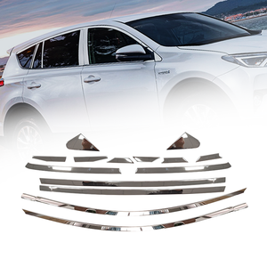 Carbon Fiber Fog Light Trim Covers For 2019-2022 Toyota RAV4 - 2 Piece ABS Eyebrow Spoiler