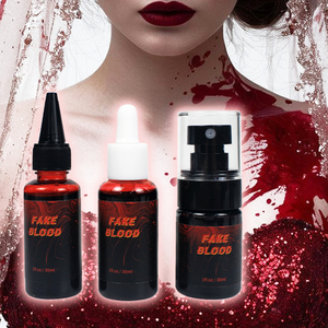 Maquillage d'Halloween non toxique OEM/ODM pour kit de sang artificiel de <span class=keywords><strong>zombie</strong></span> et de vampire, maquillage SFX lavable, sang artificiel qui coule - Product Image 3