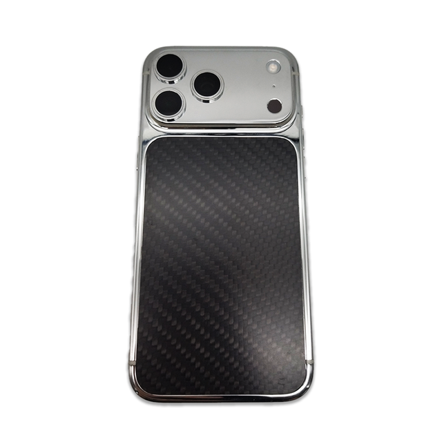 Hot in Dubai Platinum Electroplating for 17 Pro Max Case One-Card-One-Esim System Carbon Fiber Housing