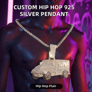 TISHYA DIAMOND Fine Jewelry Rapper Men Custom Made <b>Charms</b> Hip Hop Car Iced 925 <b>Silver</b> Plated Moissanite Brilliant Cut Pendant - Product Image 2