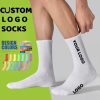 Chaussettes de sport personnalisées pour enfants et jeunes, respirantes, élastiques, antibactériennes, pour la course, le tennis, le cyclisme, épaisses, pour l'automne