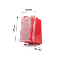 Boîte à outils industrielle portable verrouillable pour la gestion de la sécurité (LOTO), avec kit de rangement rouge combiné pour la gestion multi-personnes