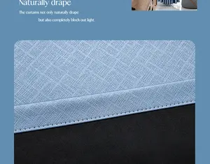 Fornitore professionale moderno 100% oscuramento completo luce blu <span class=keywords><strong>tende</strong></span> termiche isolanti <span class=keywords><strong>per</strong></span> il <span class=keywords><strong>soggiorno</strong></span> casa camera da letto - Product Image 6