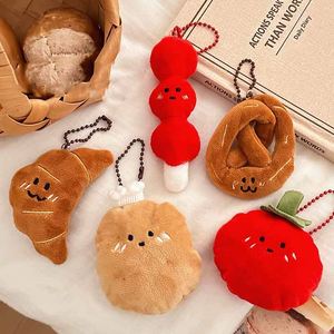 Porte-clés en peluche personnalisé en forme de pain à hamburger, pendentif de sac, poupée fille, jouet alimentaire, vente en gros - Product Image 2