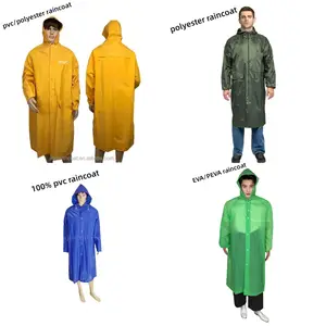 High Quality EVA Unisex Raincoat Thickened Waterproof Jacket Women Men Black Hiking Waterproof Rain Wear