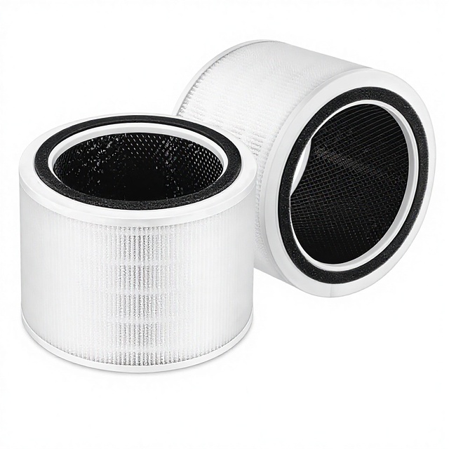 New 2 Pack Core 200S Replacement Cylinder Filter for LEVOIT Smart WiFi Air Purifier Compatible Models 200S-P/200S-RF White