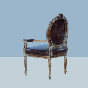 Fauteuil en bois de Sheesham sculpté à la main, classique, rembourré, style antique, pour hôtels et décoration intérieure - Product Image 2