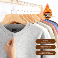 Sweat à capuche doublé de fausse fourrure de renard argenté, poids lourd 420g, pour homme, coupe ample, épaissi, style pull, vêtement décontracté, personnalisable.