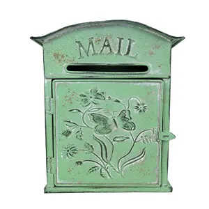 Почтовый ящик для почтового ящика, настенное крепление, состаренный ящик для письма, винтажный почтовый ящик, уличное украшение