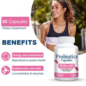 OEM/ODM 50 mil millones de CFU Suplemento probiótico Cápsulas de probióticos 16 cepas de probióticos Apoya la salud intestinal para adultos - Product Image 2