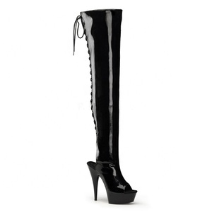 Stivali Cosplay per l'inverno 15cm di altezza sopra il <span class=keywords><strong>ginocchio</strong></span> sottile bocca a coda di capelli club Pole dance scarpe comode stivali alti <span class=keywords><strong>al</strong></span> <span class=keywords><strong>ginocchio</strong></span> - Product Image 2