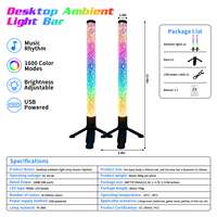 Barre lumineuse d'ambiance LED RGBIC pour jeux, effet cristal diamant, lumière d'ambiance à changement de couleur avec télécommande pour salle de jeux