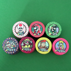 ชุดชิปโป๊กเกอร์เซรามิกซูเปอร์มาริโอพิมพ์ลายตามสั่งตัวอย่างฟรีชิปคาสิโนธีมเกมการพนันโทเค็น - Product Image 3