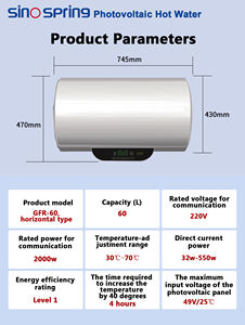 Chauffe-eau solaire à entraînement direct PV pour maison locative, petite capacité, gain de place, installation facile, chauffe-eau solaire préféré des propriétaires - Product Image 6