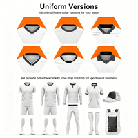 Vêtements d'arbitre de football pour hommes en gros, kit uniforme 100% polyester, maillot d'arbitre à transfert thermique