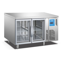 Table de préparation sous comptoir en acier inoxydable 220V avec réfrigérateur et refroidissement par compresseur pour cuisine commerciale