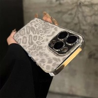 Coque de protection antichoc intégrale motif léopard pour iPhone 16 Pro Max et iPhone 15