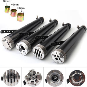 <span class=keywords><strong>Silencieux</strong></span> d'échappement classique, en Chrome et noir, personnalisé, divers, pour moto, Vintage, <span class=keywords><strong>Cafe</strong></span> <span class=keywords><strong>Racer</strong></span>, livraison gratuite - Product Image 2