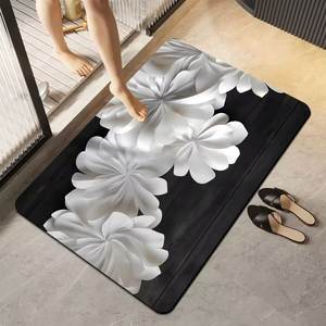 סגנון מודרני 3d פרחוני בוץ דיאטום סופג אמבטיה חדר אמבטיה מטבח חדר שינה ומשרד שימוש רצפה גומי עמיד - Product Image 5