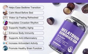 FOE Bonbons pour le sommeil Bonbons à la mélatonine Un gommes naturelles pour le sommeil Relaxant et reposant Bonbons végétaliens à la mélatonine d'excellente qualité - Product Image 4